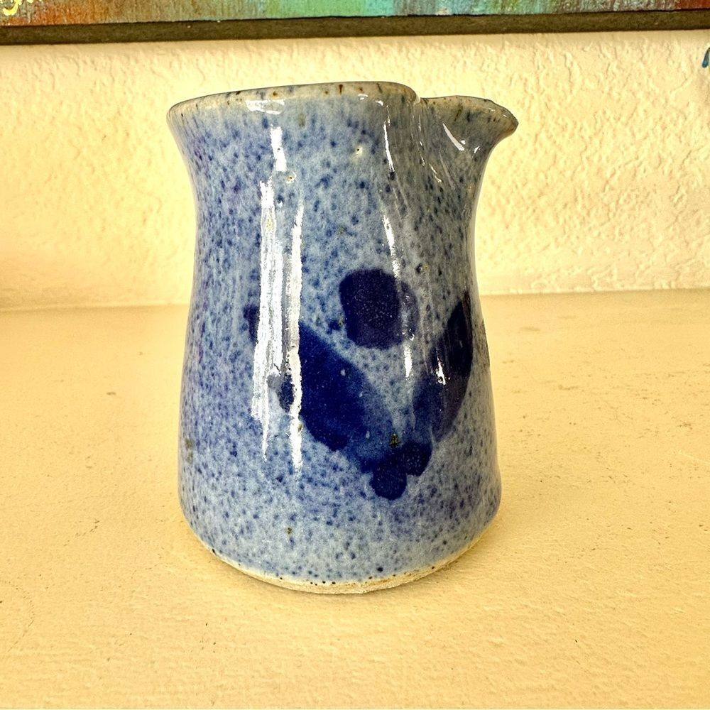 Karl Sporck blue hand thrown pottery blue glazed creamer - Picture 5 of 8